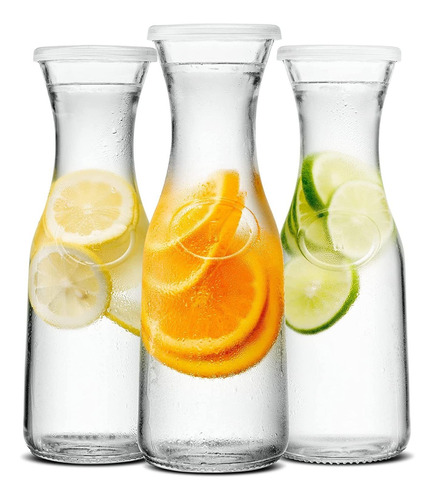 Kook Glass Carafe Pitchers, Beverage Dispensers, Clear Ju...