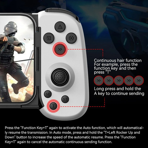 . Controlador De Juego Inalámbrico D6 Gamepad Joystick