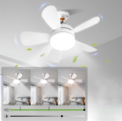Foco Lámparas Ventilador De Techo Led Modernas Base Para E27