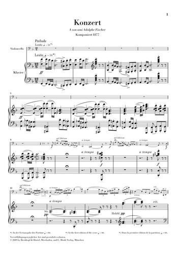 E. Lalo: Violoncello Concerto In D Minor, Piano Reduction.
