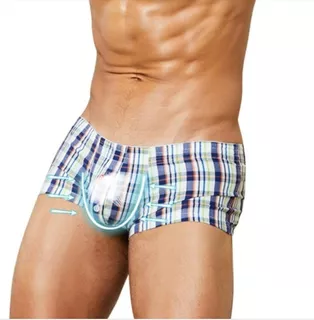 Ropa Interior Sexy, Hombre, Cuadros, Boxer, Trusa, Calzoncil