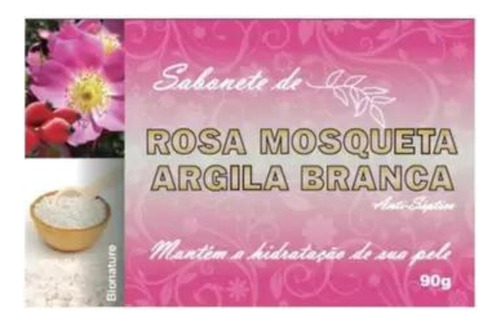 Bionature - Sabonetes De Rosa Mosqueta E Argila Branca 90g