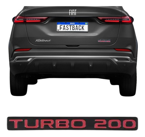 Emblema Letreiro Turbo 200 Traseira Fastback 2022 2023