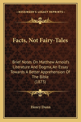 Libro Facts, Not Fairy-tales: Brief Notes On Matthew Arno...