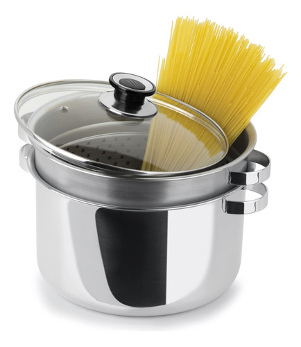 Panela Para Macarrão Grande 6,8 Litros Aço Inox Melhor Forma