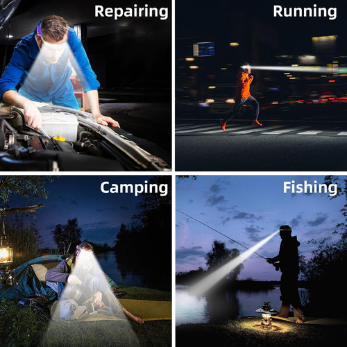Linterna Frontal Led Recargable Usb Impermeable 230