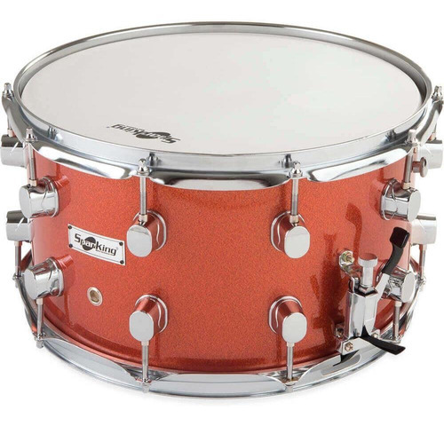 Caixa De Bateria Spanking 14x8 Aro 2.00mm  Red Light Sparkle