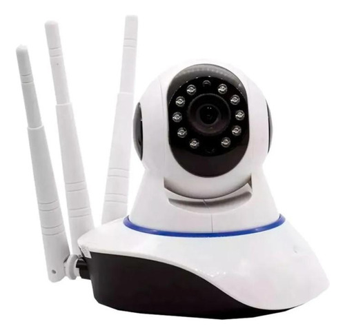 Câmera Sem Fio 360 Wifi P2p Hd 720p 3 Antenas Cartão Memória