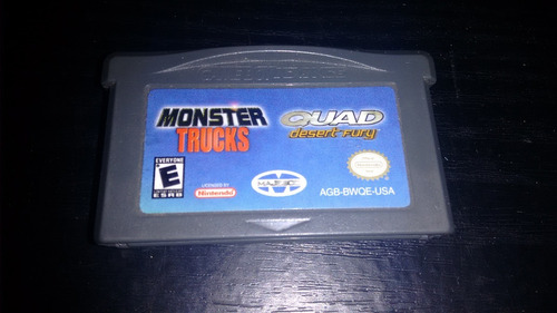 Monster Trucks Y Quad Desert Fury Nintendo Game Boy Advance