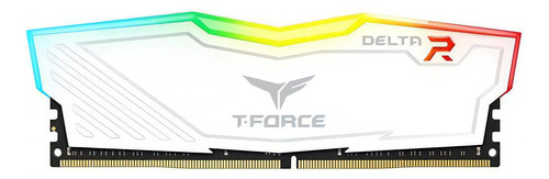 Memoria RAM T-Force Delta RGB gamer color blanco 32GB 1 Team Group TF4D432G3200HC16F01
