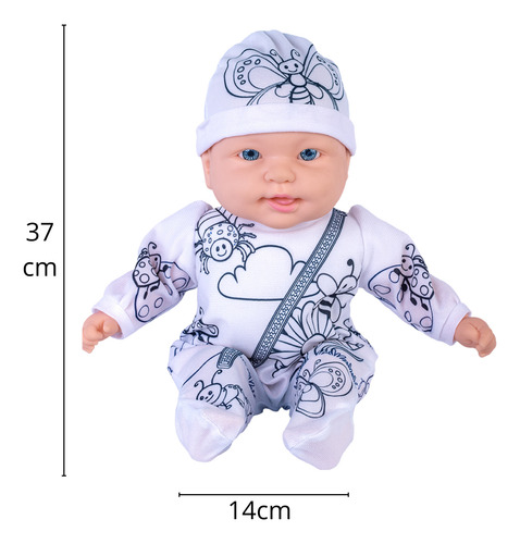Boneca Miyo Para Colorir Com 6 Canetinhas