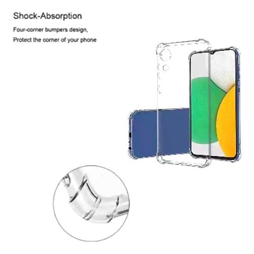 Imagen 4 de 9 de Funda + Vidrio Samsung A03 Core Protector Cristal Case