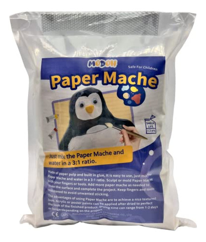 Papel Maché Modoh Blanco De 3.3 Libras, Objeto Instant...