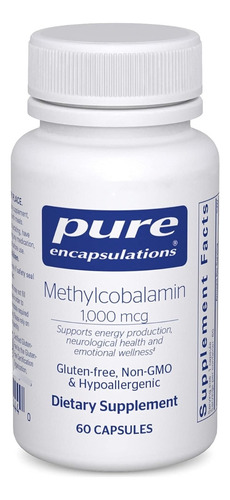 Metilcobalamina 1000 Mcg Pure Encapsulations 60 Cápsulas