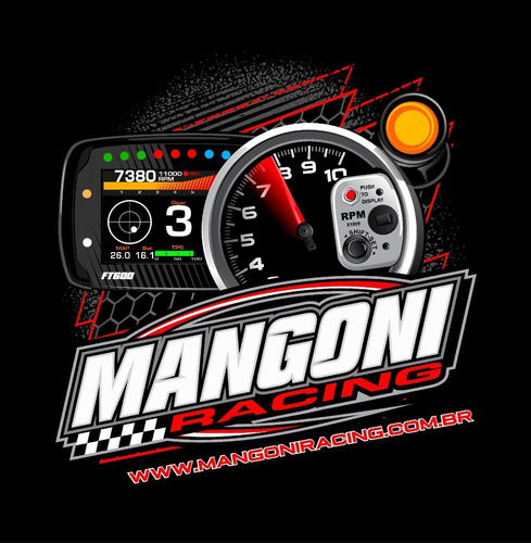 Imagem 2 de 2 de Camiseta Loja Mangoni Racing + Adesivos ( Arrancada )