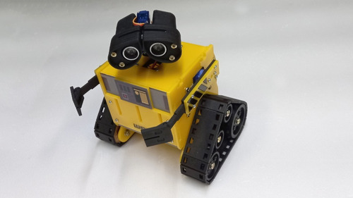 Kit Robótico Estilo Wall-e Arduino Corpo Acrílico Amarelo