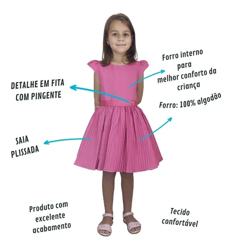 Vestido Infantil tam 10 e 12 anos