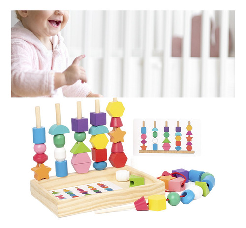 Juego De Juguetes De Secuenciación Apilables De Madera,