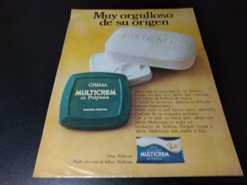 (pb250) Publicidad Clipping Jabon Multicrem Polyana * 1977 (Usado)