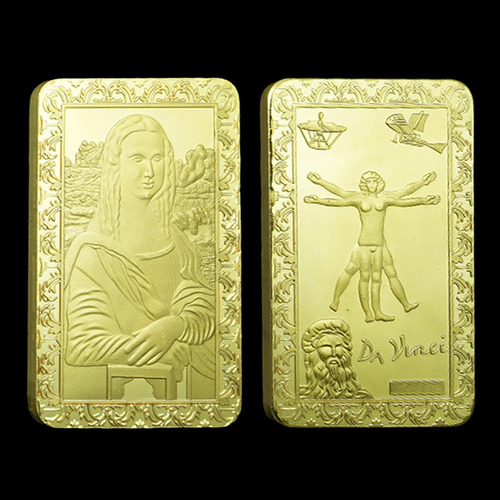 Lingote De Acero Oro Plata Dinero $ Suerte Feng Shui