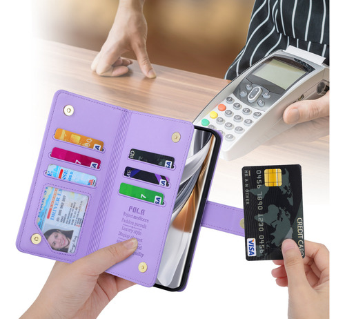 *. Cartões Com Zíper Solt Wallet, Bolsa De Couro, Capa Fofa