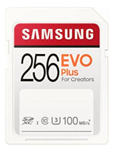 Samsung Evo Plus Sdxc Tarjeta Sd De Tamaño Completo, 256 Gb