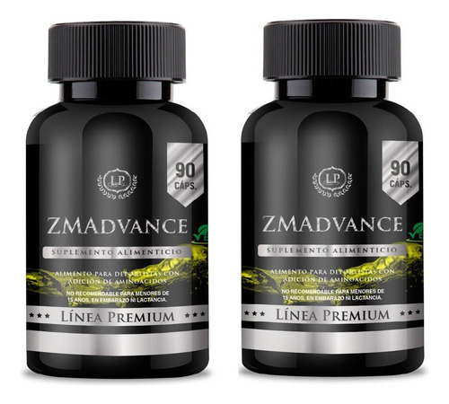Zm Magnesio+ Triptofano+ Zinc+ B6 Zeo 2x90. Stress / Fatiga Sabor Natural/ 2 Frascos