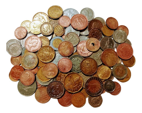 Lote 102 Moedas Estrangeiras Antigas