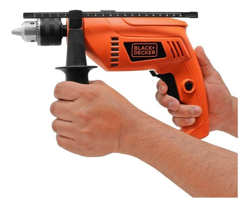 Imagen 2 de 4 de Taladro Percutor Eléctrico De 13mm Black&decker 550w Hd555