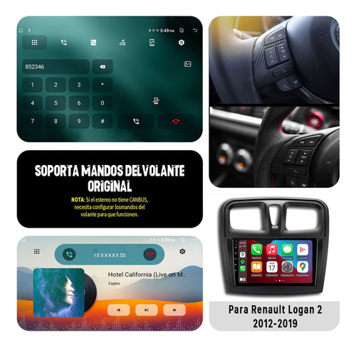 Zk Radio Android Para Renault Logan 2 2012-2019