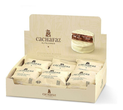 Alfajores Cachafaz Chocolate Blanco X12u *golosinas Del Sur*