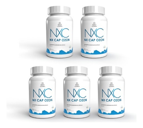 Kit 5 Encapsulas Nxcap Ozonteck 60 Capsulas Blend Ozônio