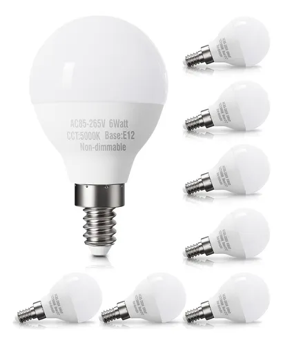 Paquete De 8 Bombillas Led E12 Para Ventilador De Techo De 1