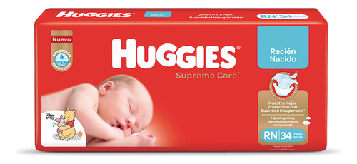 Pañales Huggies Supreme Care Talle Rn X 34 Un