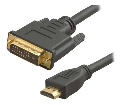 Cable Hdmi A Dvi De 1.5 Metros Fichas Doradas Pc A Tv