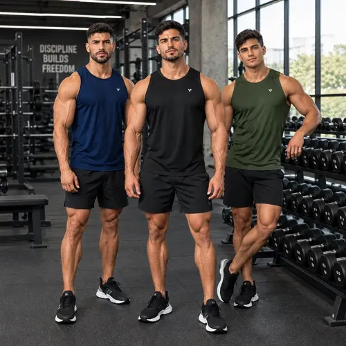 Kit 3 Regata Dryfit Camiseta Masculina Academia Treino Voker