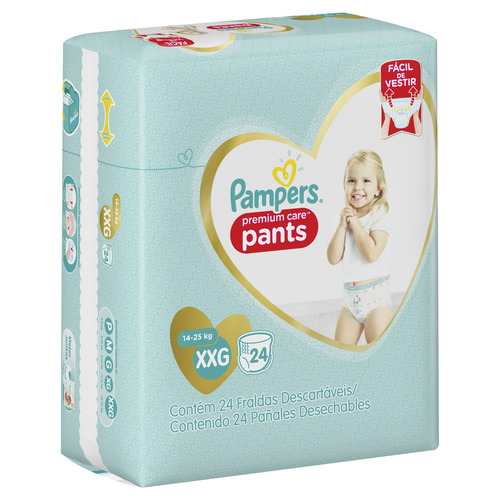Imagen 3 de 3 de Pañales Pampers Premium Care Pants XXG 24 u