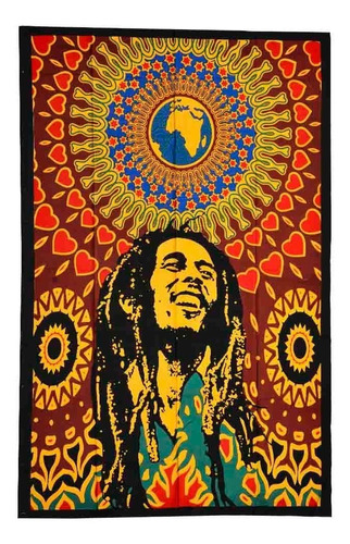 Cubrecama Manta Tapiz Hippie Reggae Bob Marley Deco
