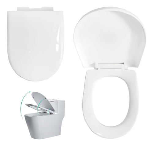 Connect Asiento Y Tapa Para Baño Wc Envolvente Cierre Soft