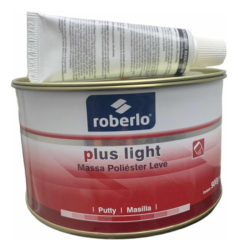 Massa Poliéster Plus Light 900g Roberlo (3 Unidades)