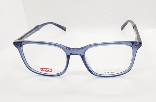 Lente Levis Lv5034 Armazon Oftálmico Azul Cristal 