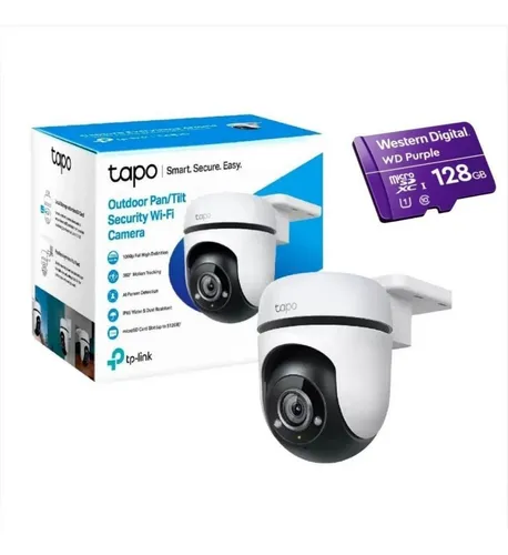 Combo Cámara Wifi Tplink Tapoc500 + Microsd 128gb Wdd Purple