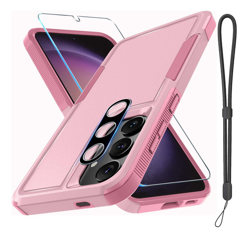 Funda Para Galaxy S24 Plus Cute Rosa Uso Rudo