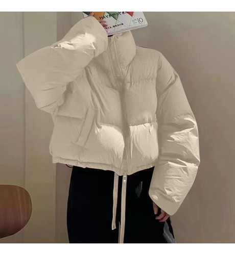 Chaqueta A La Moda Para Mujer Con Bolsillo Con Cremallera, Abrigo Largo De Invierno