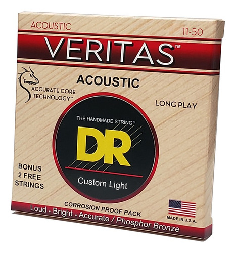 Dr Strings Drs-vta-11 - Cuerdas Veritas Con A.c.t Acoustic