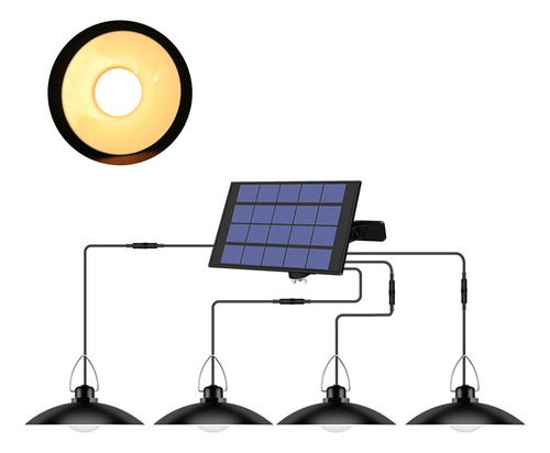 Lámpara Solar Con Colgantes De Luz Solar Ip65, Panel De Alim