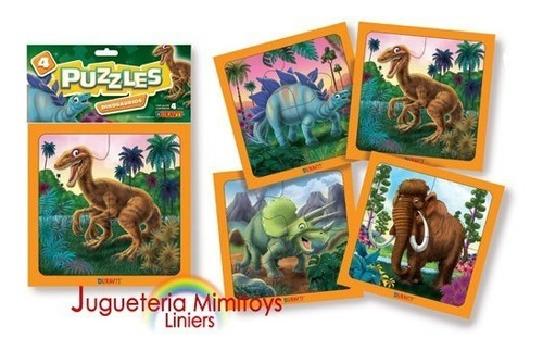 Puzzle Dinosaurios 4x4un. Rompecabezas Duravit 008