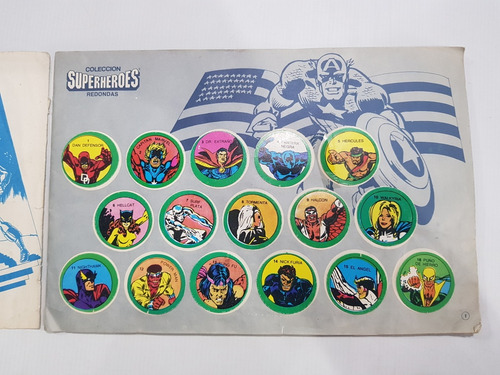 Imagen 3 de 10 de Álbum De Figuritas Capitán América Superhéroes '80 Mag 58821