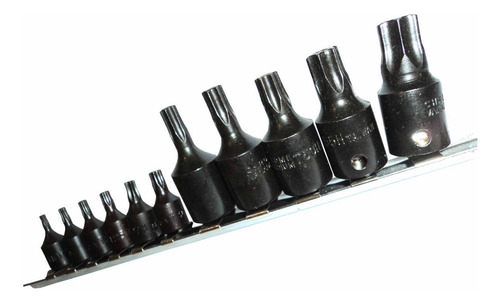 Kit Bit Soquete Torx Com Furo Guia 11 Pecas