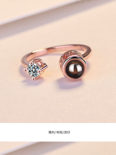 Anillo Rose Rodinado En Plata 925 Te Amo Cien 100 Idiomas